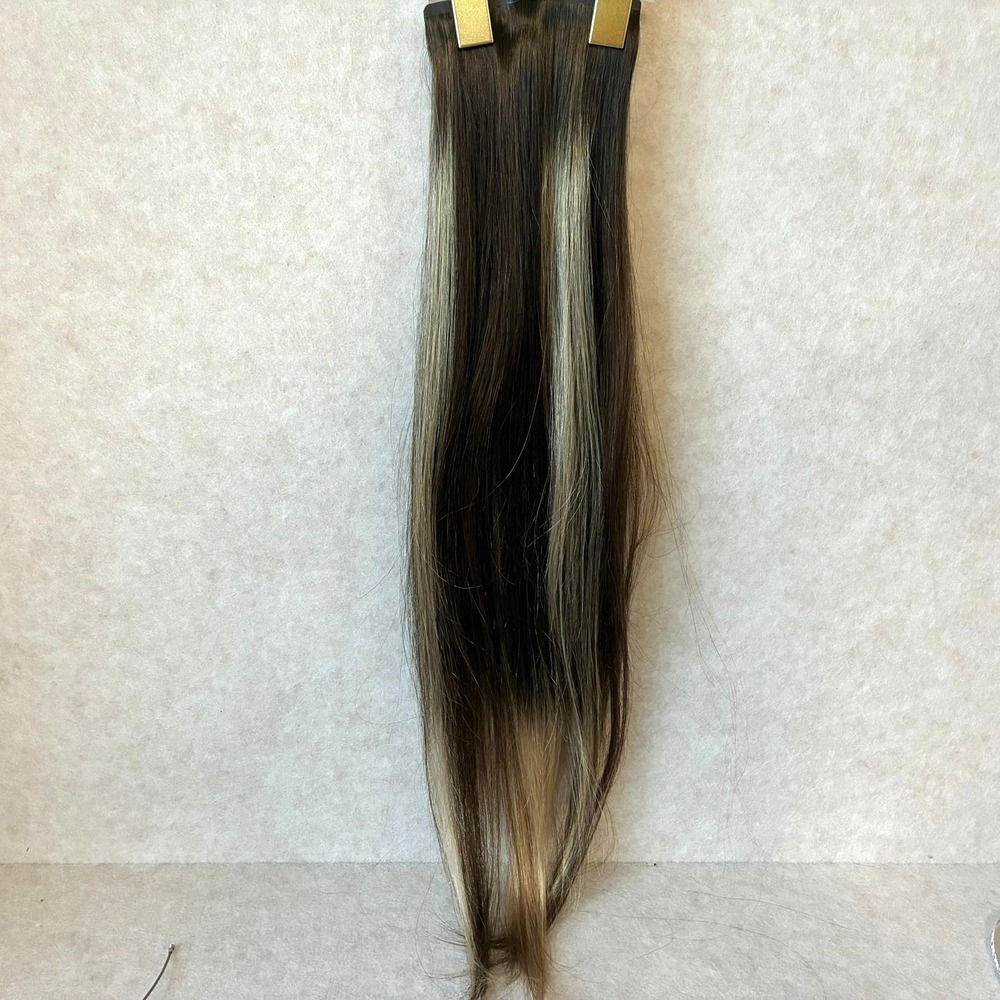 BELLAMI Silk Seam 24" Dirty Brunette Highlight 200g 6 Wefts Hair Extensions NWOT - Picture 2 of 7